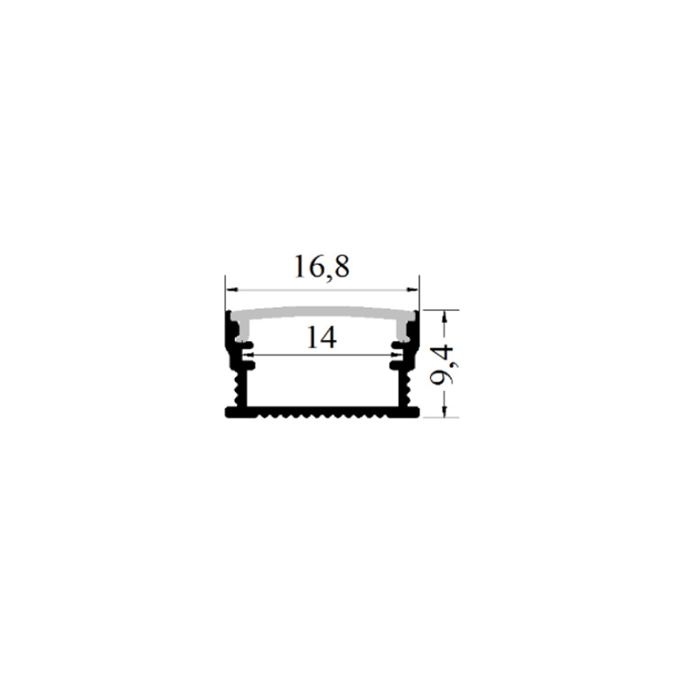 1709 buckle angle adjustment 14 wide PCB board shrapnel shadowless butt line light hard light bar aluminum groove shell kit